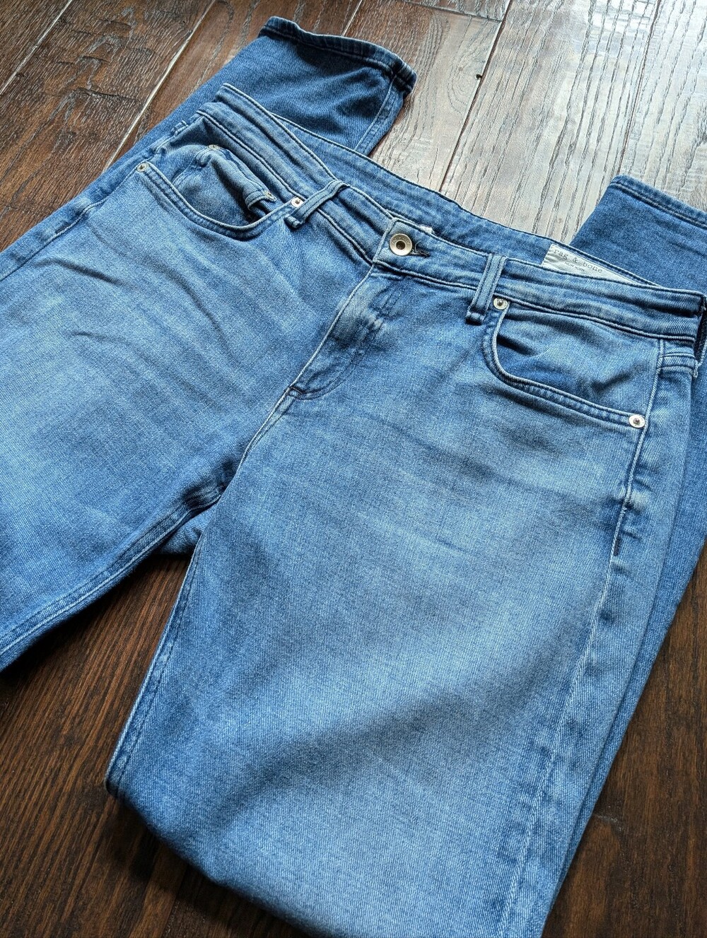 RAG & BONE I 'Dre' Low-Rise Sapphire Faded Blue Relaxed Slim Boyfriend Jeans, 28 - Picture 1 of 16